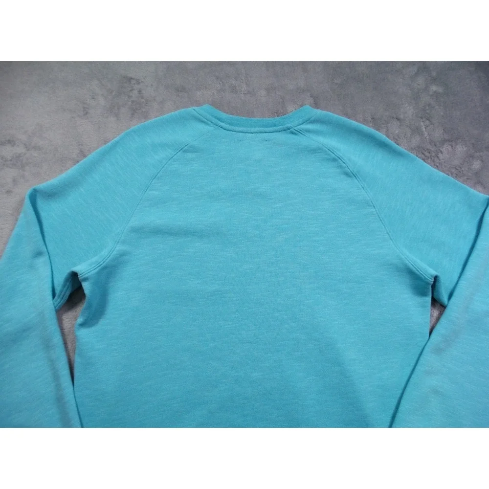 LL Bean‎ Sweatshirt Mens Size Medium Blue Lakewashed Cotton Crewneck Pocket